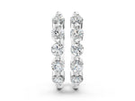 Silver Round Diamond Prong-Set Hoop Earrings_2