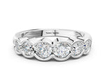 Silver Round Diamond Scalloped Bezel Set Eternity Band_6