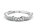 Silver Round Diamond Scalloped Pavé Wedding Band with Shared Prong Setting_12