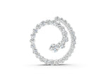 Silver Round Diamond Spiral Pendant with Prong Setting_2