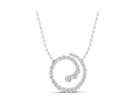 Silver Round Diamond Spiral Pendant with Prong Setting_3