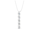 Silver Round Diamond Spiral Prong Pendant_3