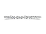 Silver Round Diamond Tennis Bracelet with Box Chain and Basket Prong Setting_2