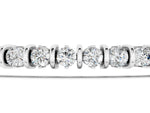 Silver Round Diamond Tennis Bracelet with Channel Setting and Box Clasp_3