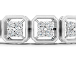 Silver Round Diamond Tennis Bracelet with Milgrain Bezel Setting_3