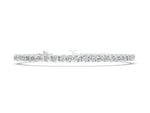 Silver Round Diamond Tennis Bracelet with Prong Setting and Box Clasp_2