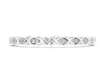 Silver Round Diamond Tennis Bracelet with X-Link Band and Prong Setting_4