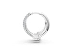 Silver Round Diamond Vega Bypass Hoop Earrings_3