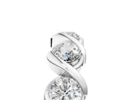 Silver Round Diamond Wave Band with Channel Setting and Shared Prongs_17