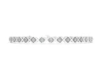 Silver Round Diamond XO Tennis Bracelet with Channel Setting and X Prong_2
