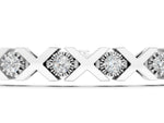 Silver Round Diamond XO Tennis Bracelet with Channel Setting and X Prong_3