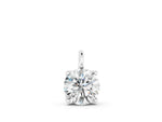 Silver Round Solitaire Pendant with Four-Prong Setting_2