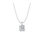 Silver Round Solitaire Pendant with Four-Prong Setting_3