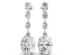 Silver Round and Oval Diamond Drop Earrings_2