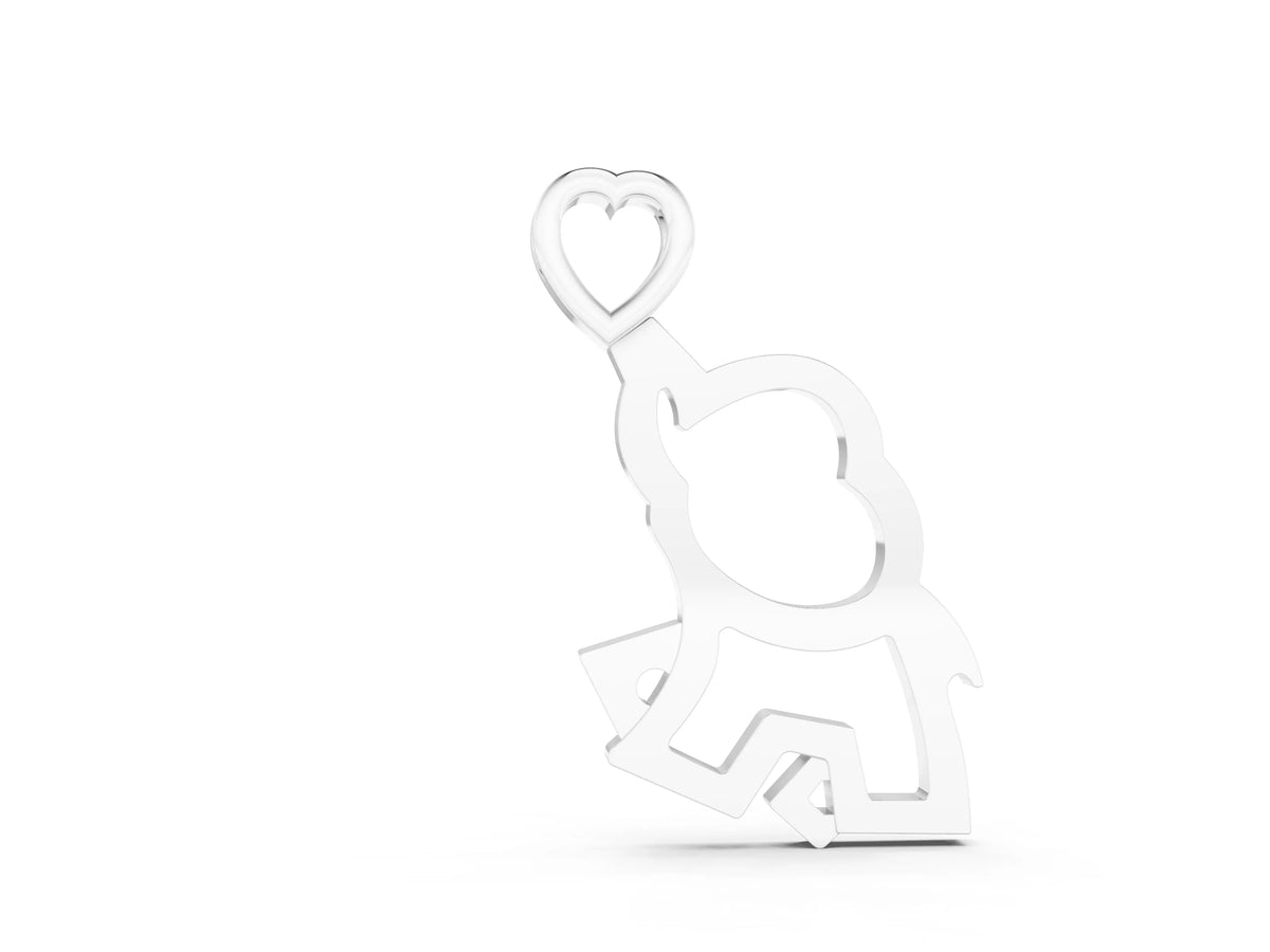 Silver Silver Elephant Heart Pendant_2