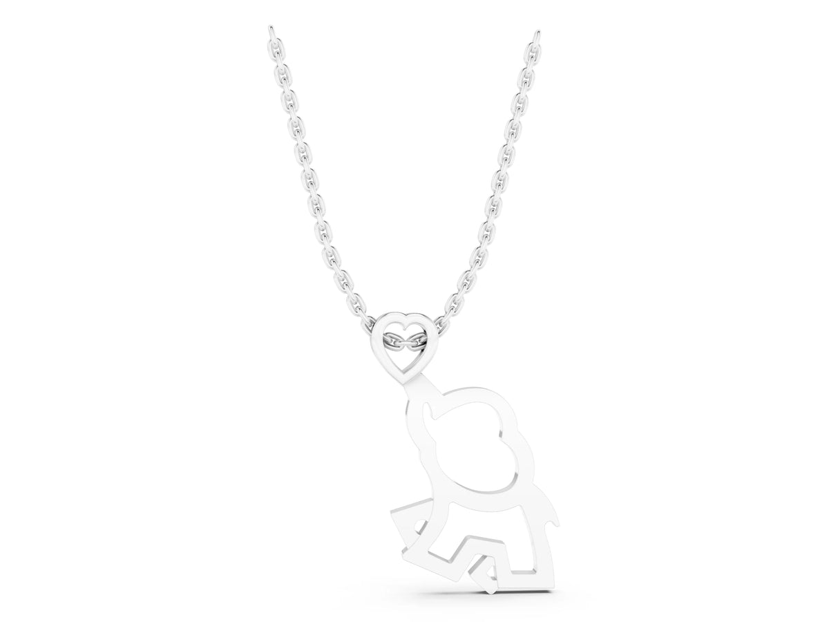 Silver Silver Elephant Heart Pendant_3