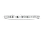 Silver Square Channel Set Round Diamond Tennis Bracelet_2