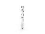 Silver Square Diamond Twist Band with Bezel Setting_14
