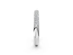 Silver Three-Row Pave Round Diamond Eternity Band with Shared Prong Setting_14