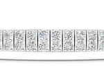 Silver Three-Row Round Diamond Tennis Bracelet with Prong Setting_3