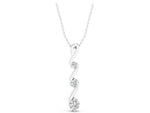 Silver Three-Stone Round Brilliant Prong Set Pendant_3