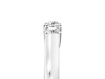 Silver Three-Stone Round Cut Diamond Channel Set Band with Prong Setting_17