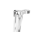 Silver Three-Stone Round Diamond Leaf Bypass Ring with Bezel Setting_17