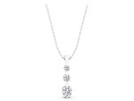 Silver Three-Stone Round Diamond Prong-Set Pendant_3