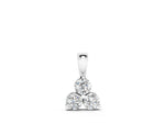 Silver Triangular Cluster Round Diamond Prong Pendant_2