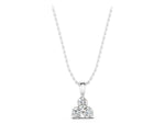 Silver Triangular Cluster Round Diamond Prong Pendant_3