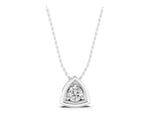 Silver Trillion Cut Diamond Bezel Pendant_3