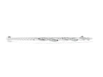 Silver Twisted Diamond Round-Cut Cable Chain Bracelet with Bezel Setting