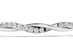 Silver Twisted Diamond Round-Cut Cable Chain Bracelet with Bezel Setting_1