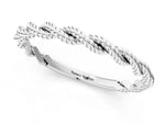 Silver Twisted Rope Solitaire Band with Round Stone and Bezel Setting_13