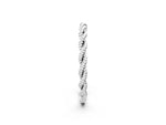 Silver Twisted Rope Solitaire Band with Round Stone and Bezel Setting_14