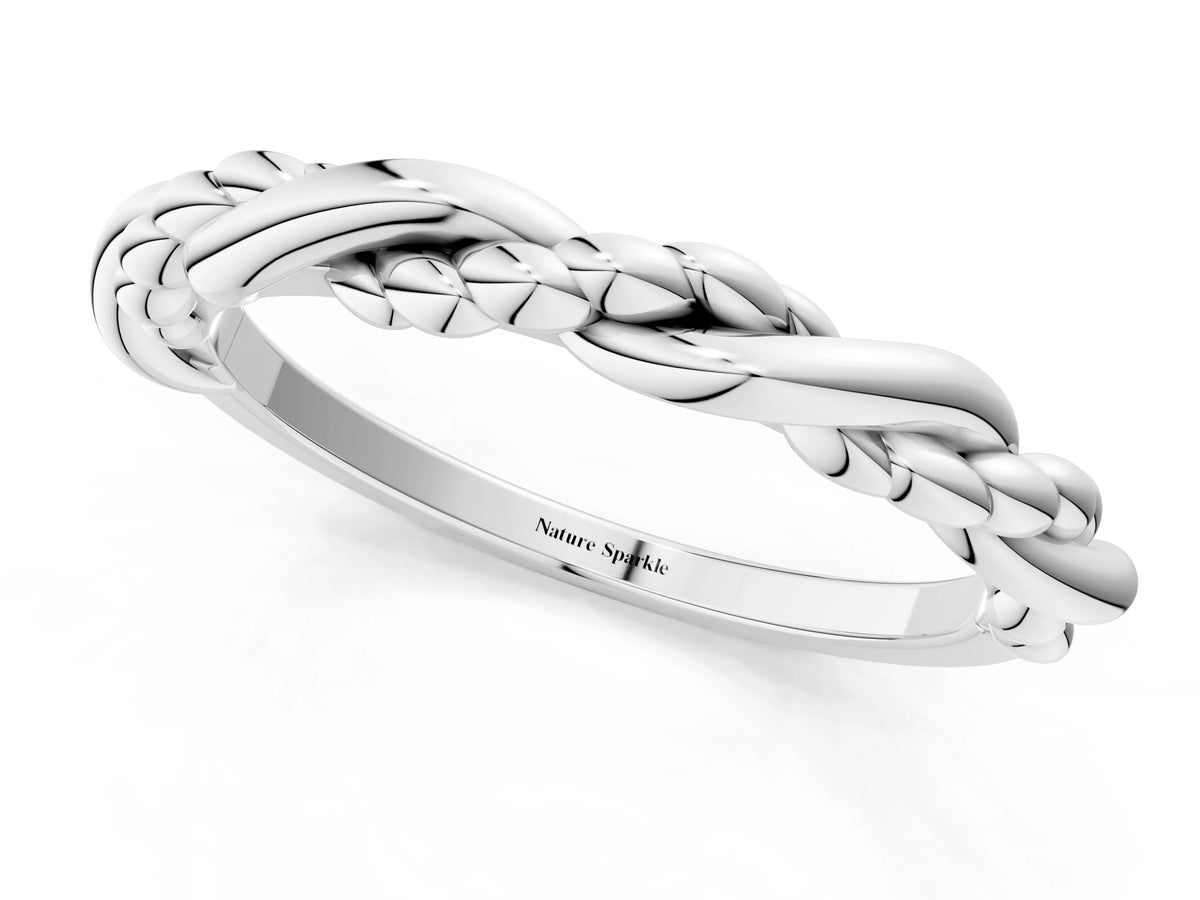 Silver Twisted Rope Solitaire Band_13