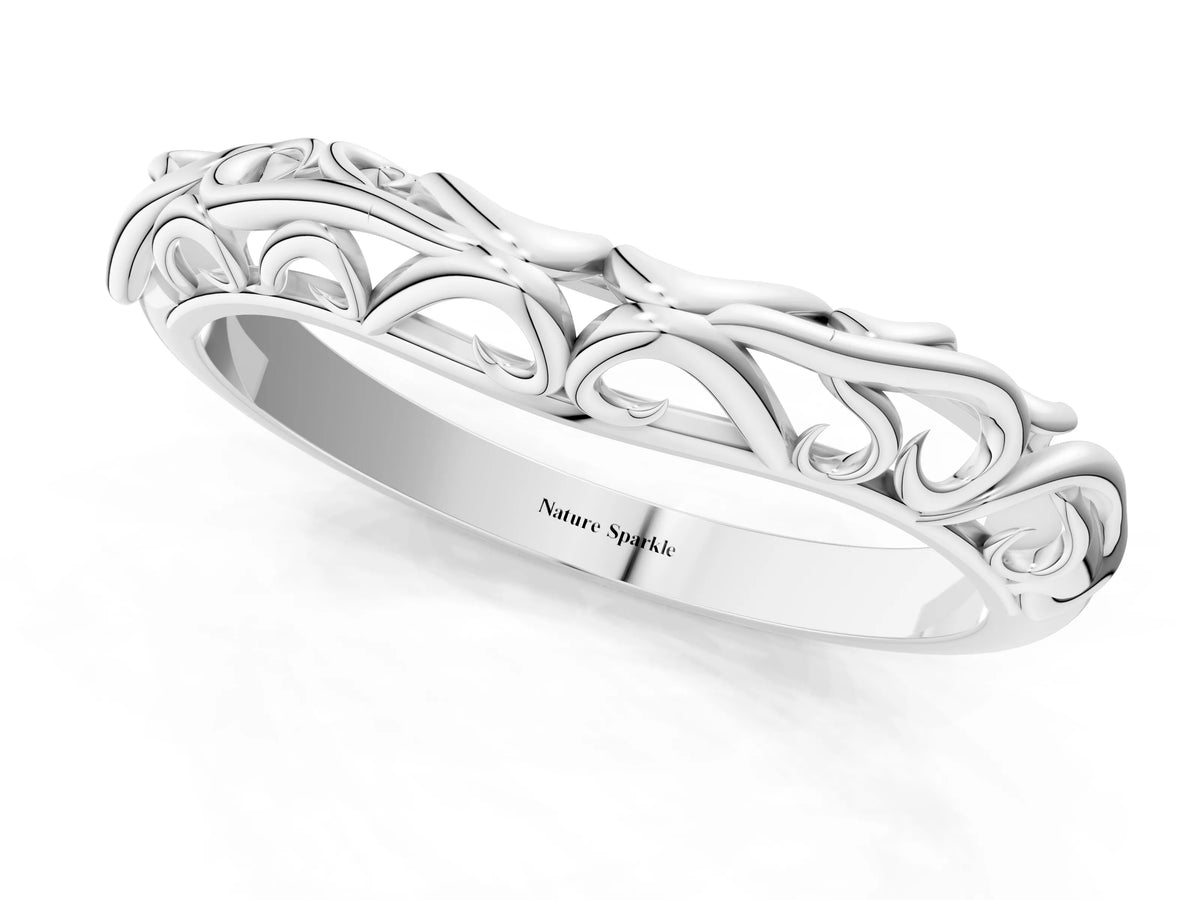 Silver Twisted Vine Filigree Band_13