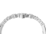 Silver V-Shaped Diamond Cluster Curved Band with Round Brilliant Cut Stones and Prong Setting_16