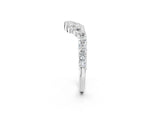 Silver V-Shaped Diamond Round Cut Pavé Band with Prong Setting_14