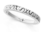 Silver Vintage Engraved Milgrain Band_13