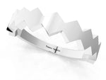 Silver Zigzag Chevron Band with No Stone_13