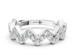 Silver Zigzag Diamond Pave Round Eternity Band with Prong Setting_6