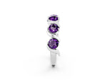 Six-Stone Round Amethyst Wave Band in White gold with Shared Prong Setting_2