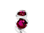 Six-Stone Round Garnet Wave Band in Silver with Shared Prong Setting_5
