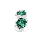 Six-Stone Round Green Sapphire Wave Band in Silver with Shared Prong Setting_5