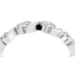 Six-Stone Round Moissanite Wave Band in Platinum with Shared Prong Setting_4