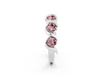Six-Stone Round Morganite Wave Band in Silver with Shared Prong Setting_2