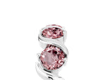 Six-Stone Round Morganite Wave Band in Silver with Shared Prong Setting_5