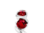 Six-Stone Round Ruby Wave Band in Silver with Shared Prong Setting_5