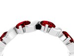 Six-Stone Round Ruby Wave Band in White gold with Shared Prong Setting_4